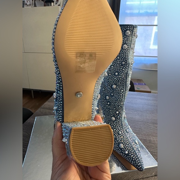 Azalea Wang Admiral denim boots - 8.5 - Picture 8 of 12